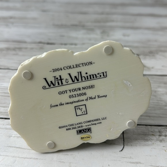 Wit & Whimsy Got your Nose Snowman Figurine 2004 Ned Young by Lang - Picture 6 of 10